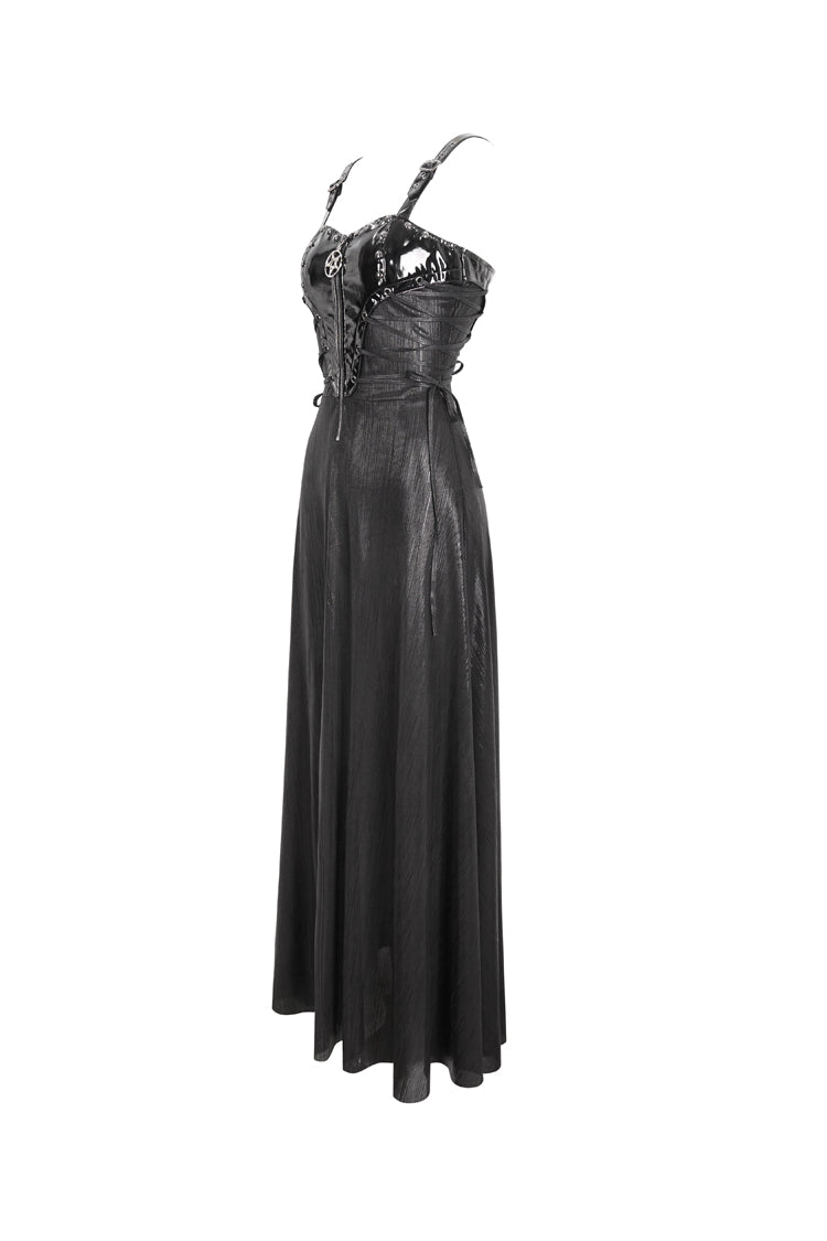 Black Buckle Strap Eyelets Womens Gothic Jsk Dress - Product - 7