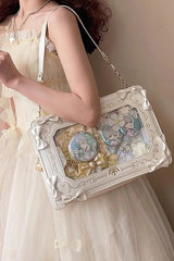 Picture Frame Transparent Sweet Princess Lolita Shoulder Itabag 2 Colors - White - 1