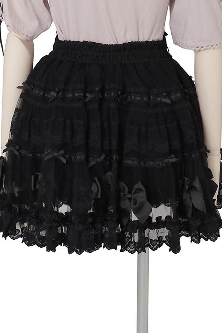 Sweet Ruffle Bowknot Lace Plus Size Japanese Lolita Skirt 3 Colors - Product - 5