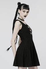V Collar Sleeveless Buckle Women's Steampunk Dress 2 Color - Product - 2