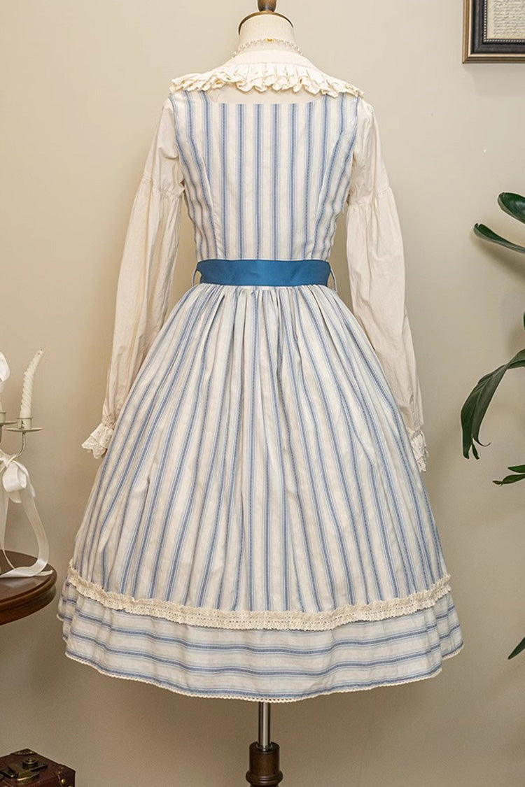 Forest Atlas Striped Print Bowknot Sweet Lolita Jumper Dress 3 Colors - Product - 21