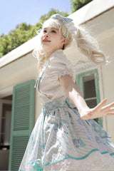 Blue [Hatsune Miku] Sleeveless Print Bowknot Lace Sweet Lolita Strap Jumper Dress - Product - 4