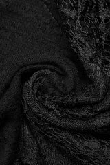 Black Stitching Irregular Mesh Women's Punk Dress - Product - 8