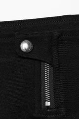 Black Rivet Buckle Women's Punk Removable Shorts - Product - 9