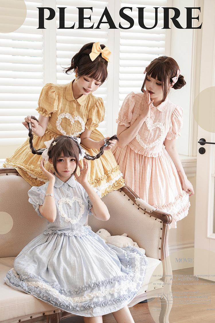 [Buji Island] Sleeveless Ruffle Bowknot Sweet Lolita Jsk Dress 4 Colors - Product - 5