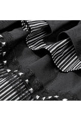 Black Women's Gothic Vintage Multi-Layered Ruffled Mesh Tail Skirt - Product - 13