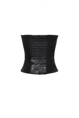 Red/Black Sleeveless Women's Gothic Bat Overbust Corset - Product - 12