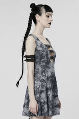 V Collar Sleeveless Buckle Women's Steampunk Dress 2 Color - Product - 9