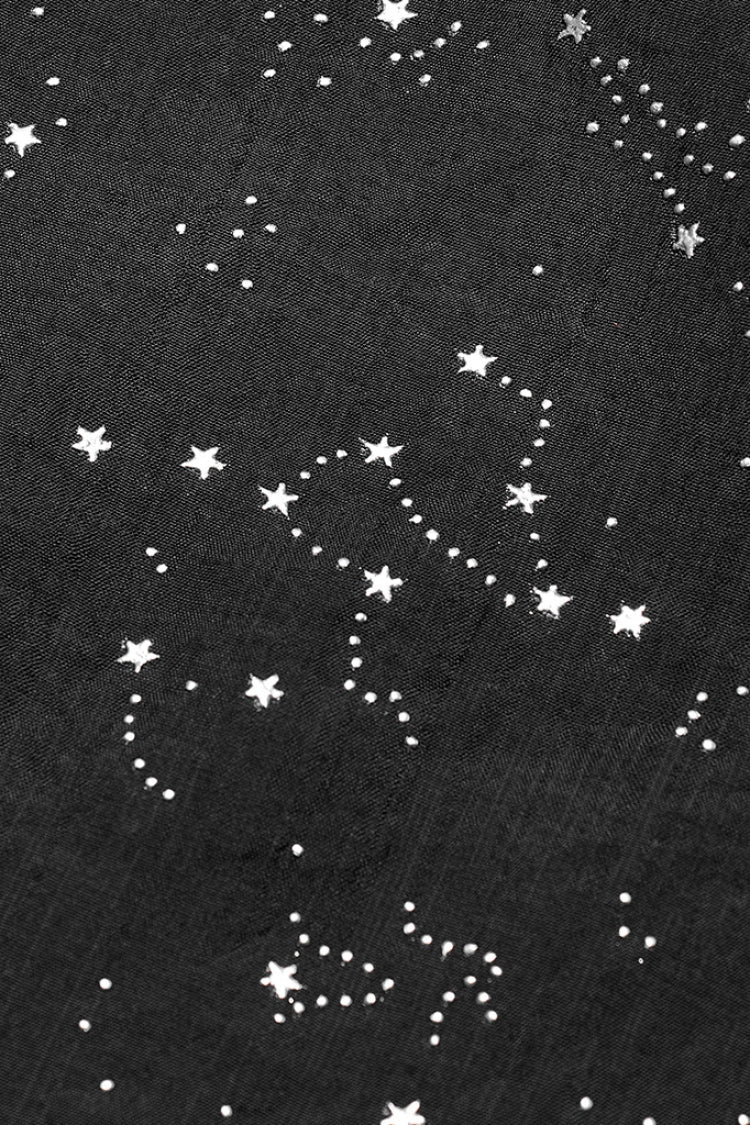 Star Print Hollow Hooded Women's Gothic Scarf 2 Colors - Product - 14