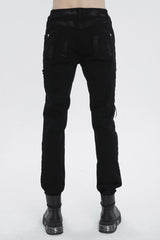 Black Personalities Strappy Distressed Men's Punk Pants - Product - 5