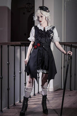 Black [Night Rose] Sleeveless Ouji Prince Handsome Lolita Vest - Product - 3