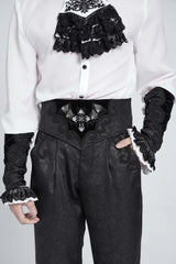 Black Embroidered Lace-Up Men's Gothic Accessory  Bat Embroidered Girdle - Product - 11