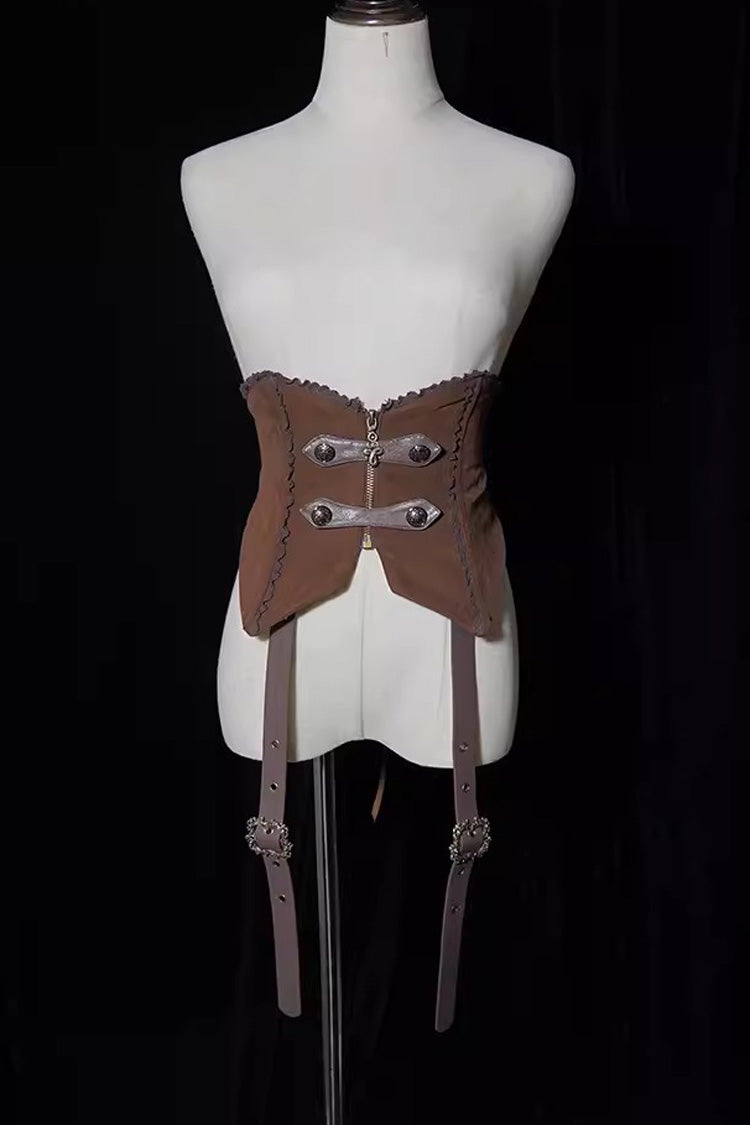 Brown Pirate Series Navigation Treasure Hunting Guide Ouji Handsome Lolita Waistband - Brown - 1