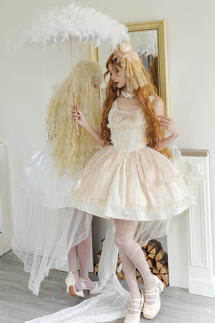 Moonlight Symphony Cardigan Bowknot Sweet Elegant Princess Lolita Jsk Dress 2 Colors - Product - 9