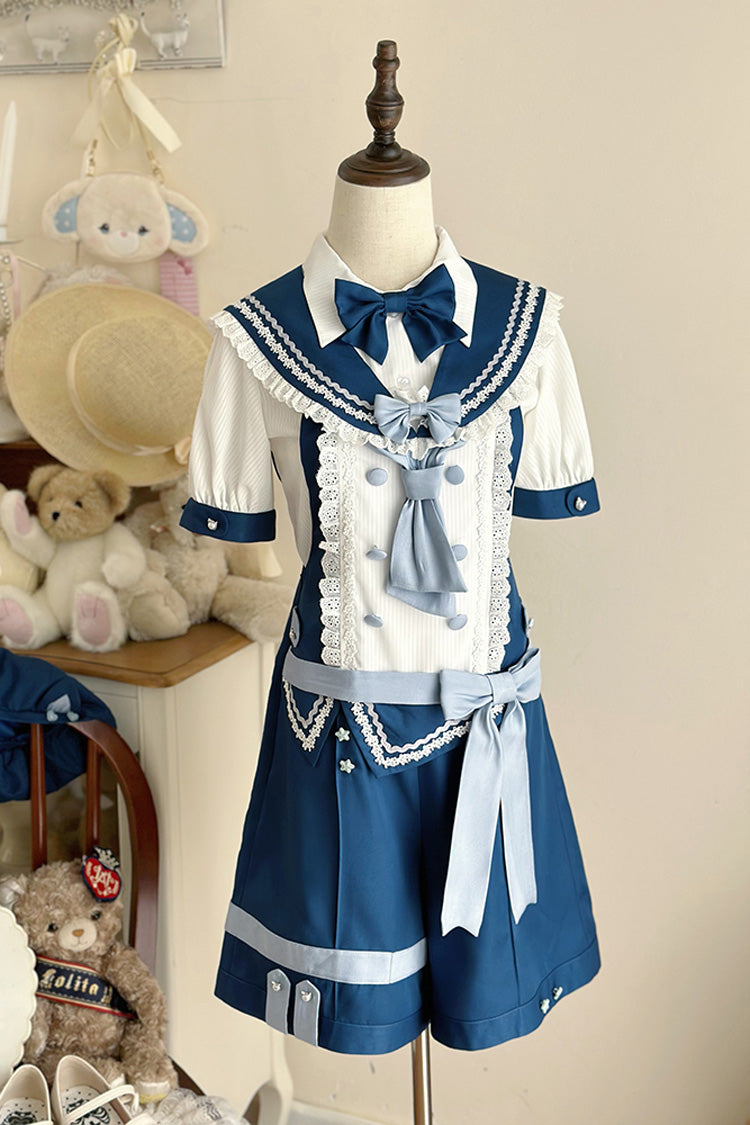 Chartres Meow Team Bowknot Ouji Fashion Cool Lolita Shorts Set 3 Colors - Product - 11