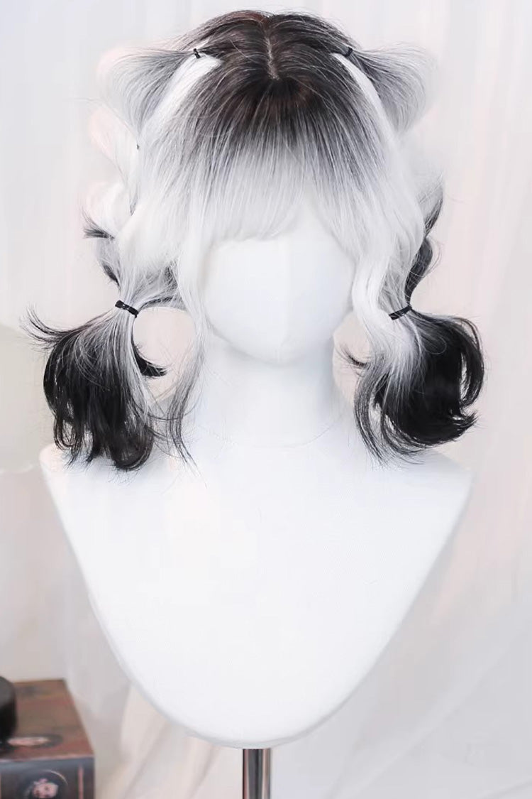 Ombre Airy Bangs with Curls Sweet Lolita Wig 3 Colors - Product - 3