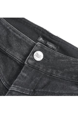 Black Faux Leather Splice Men's Punk Flared Pants - Product - 10