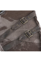 Brown High Waisted Print Women's Punk Pants - Product - 10