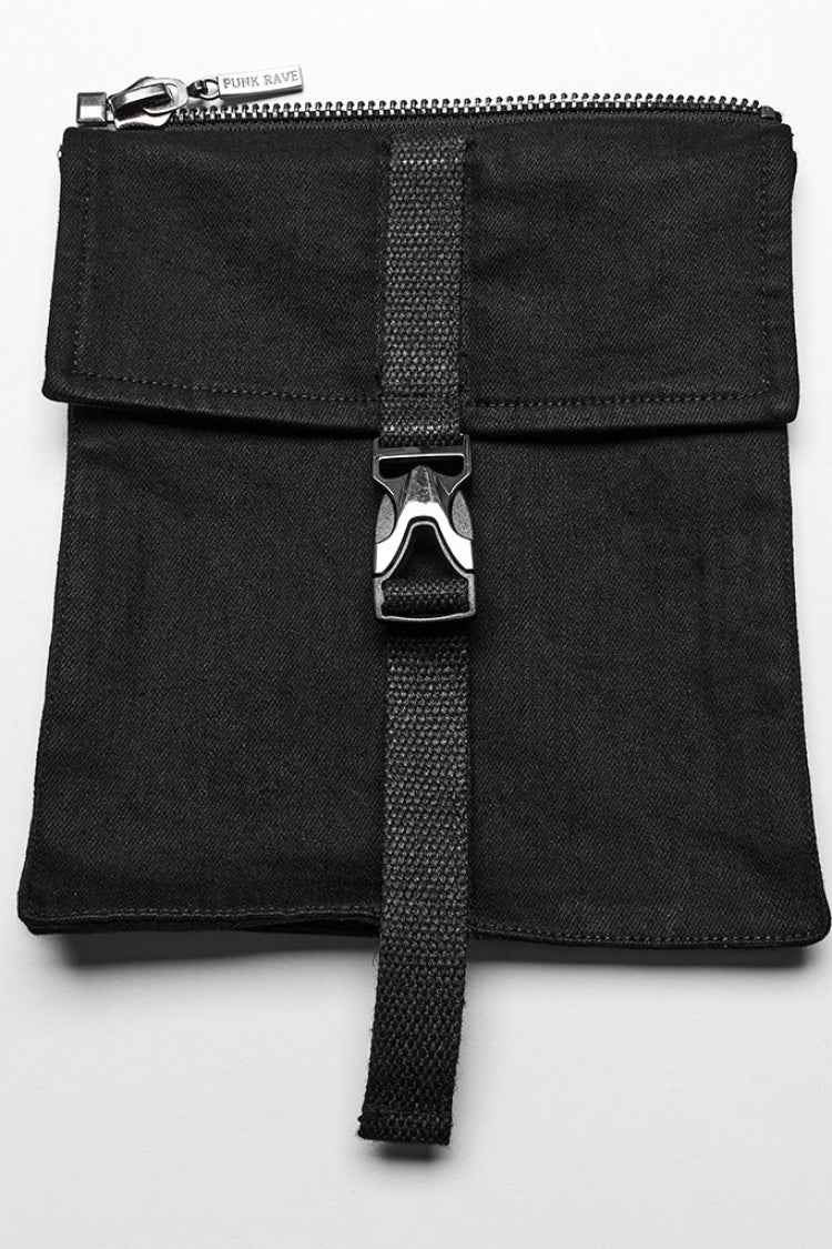 Black Pocket Rivet Buckle Women's Punk Shorts - Product - 7