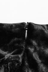 Black High Waisted Lace-Up Women's Gothic Fishtailed Skirt - Product - 8
