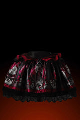 Red [Dark Moon Corridor] Print Embroidery Gothic Lolita Dress Skirt - Product - 3