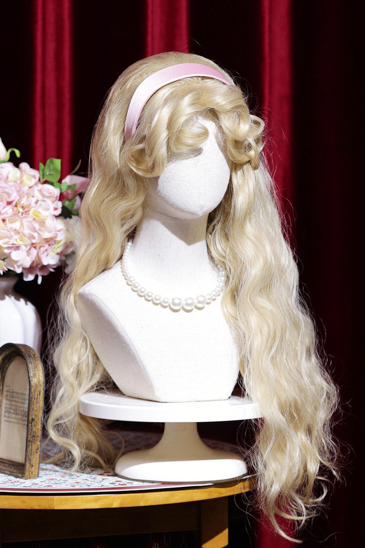 Golden [Barbie] Vintage Elegant Fluffy Wool Curl Lolita Wig - Product - 6