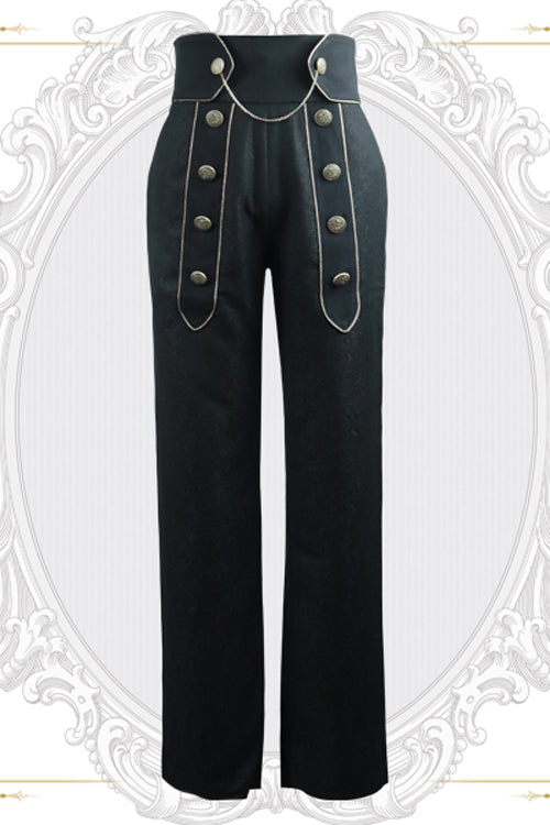Black Vintage Immortal Paperless Covenant Ouji Lolita Pants - Black - 1