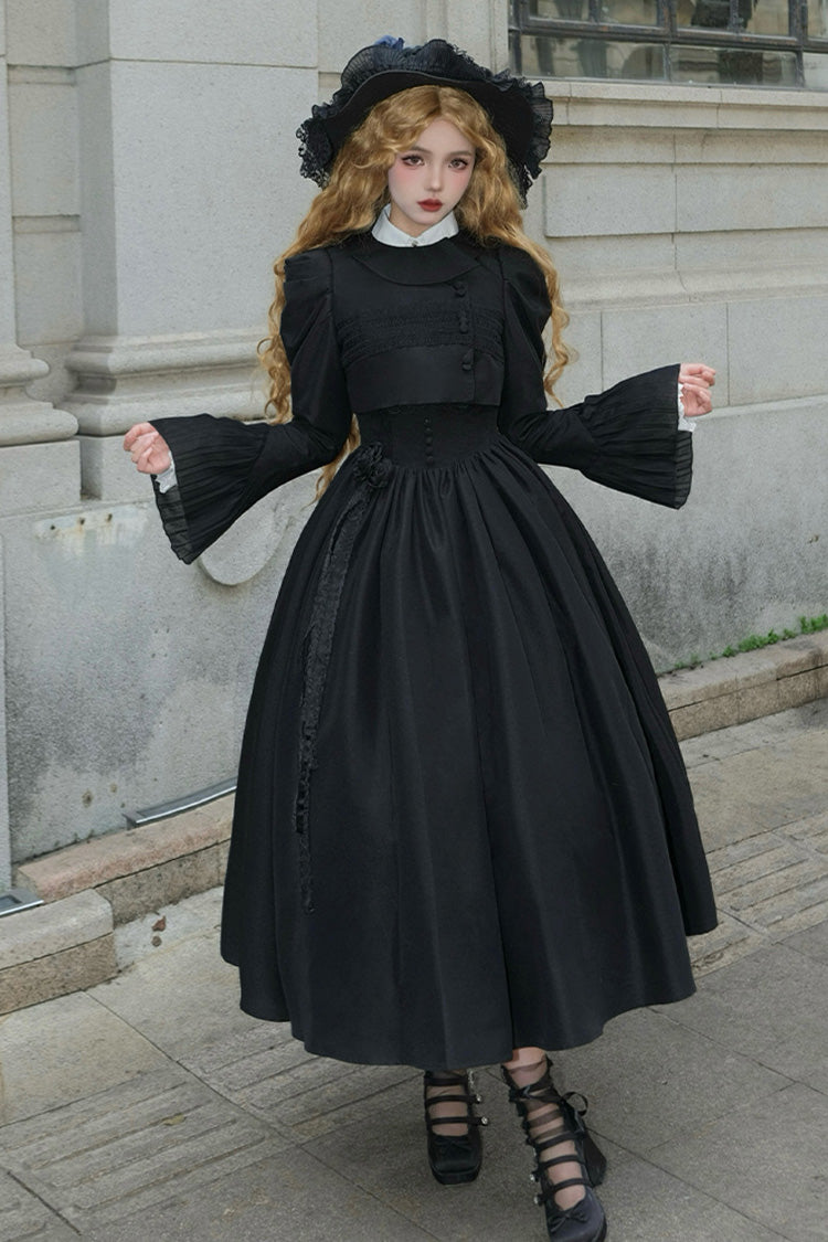 Black Night Traveler Breast Support Classic Gothic Lolita Jsk Dress - Product - 5