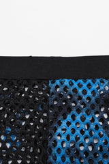 Tie-dyed Print Stitching Sheer Mesh Women's Steampunk Leggings 3 Colors - Product - 11