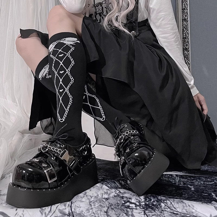 Devil Trap Gothic Punk Lolita Platforms 2 Colors - Product - 2