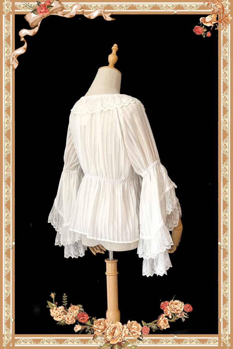 Fairytale Ball Party Big Hime Sleeves Chiffon Sweet Lolita Blouse 3 Colors - Product - 3
