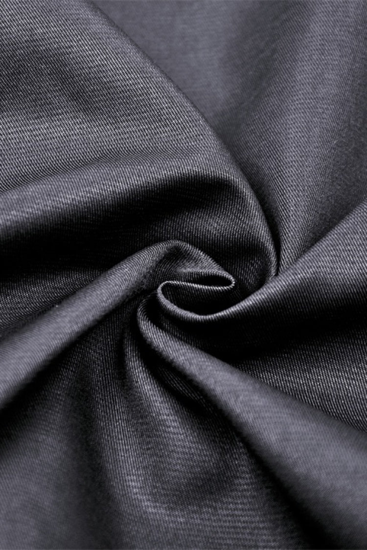 Black High Waisted Women's Gothic Pleated Long Skirt - Product - 18