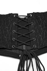 Black Skull Stitching Lace-Up Mesh Men's Gothic Girdle - Product - 6