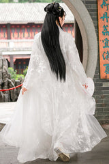 White Lady Chinese Style Fairy Sweet Hanfu Dress Full Set - Product - 4