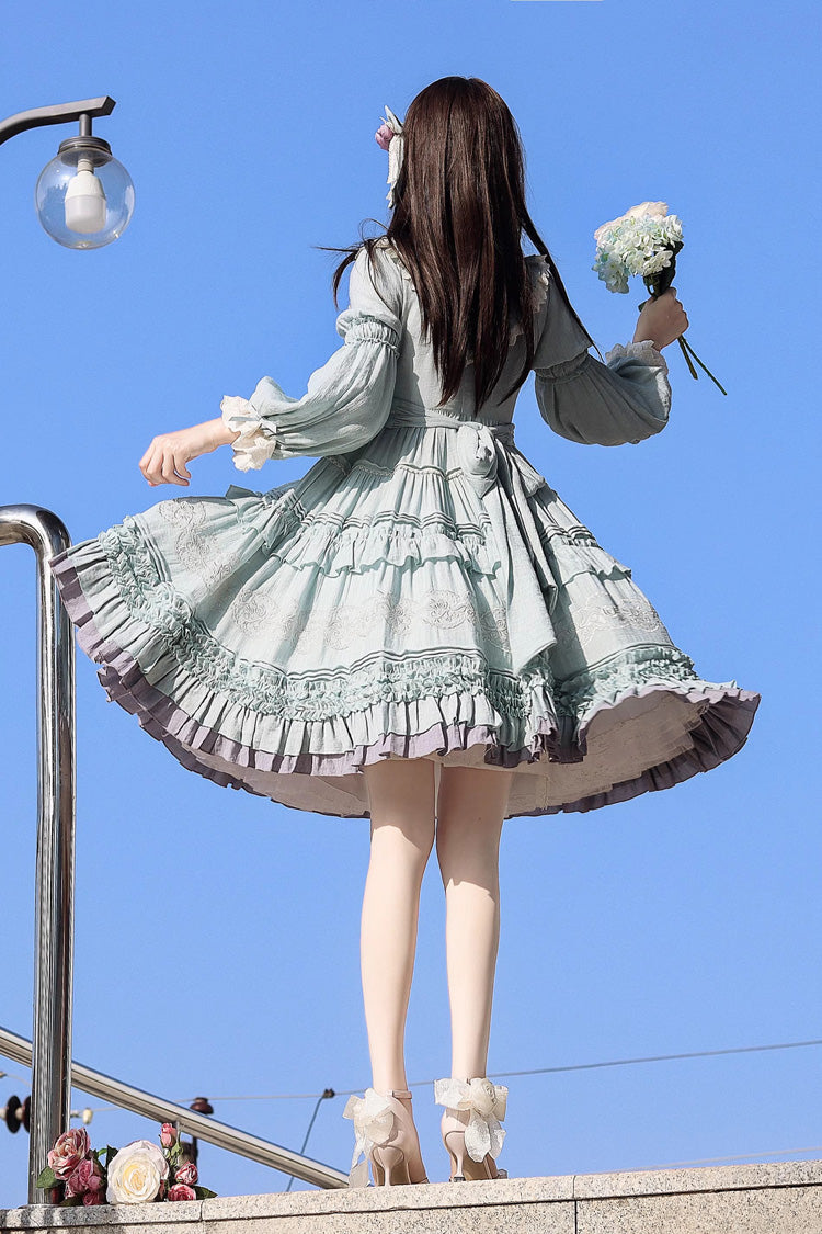 Thorn Rose Long Sleeves Ruffle Bowknot Sweet Princess (Dress Only) detail view 8