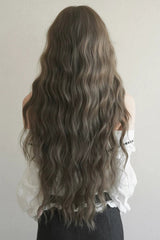 Hazelnut Ash Brown Fluffy Natural Water Wave Curly  Sweet Daily Lolita Long Wig - Product - 3