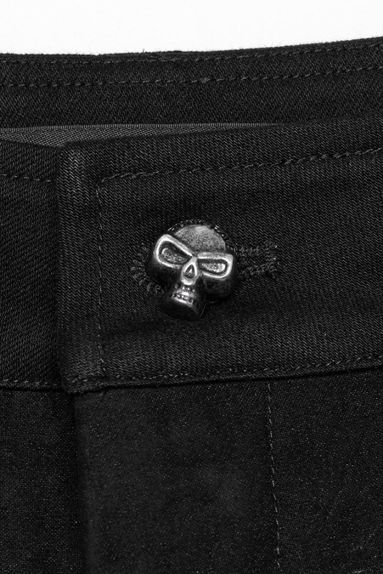 Black Men's Gothic Ring Skull Pants - Product - 7