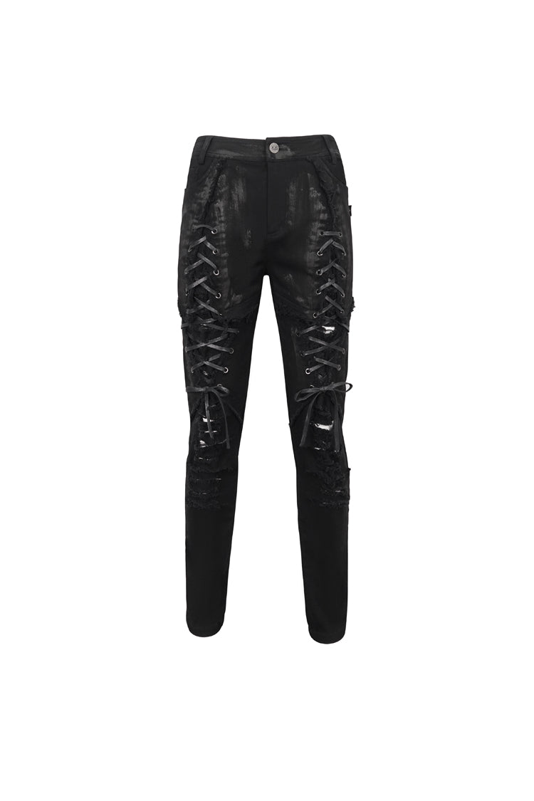Black Personalities Strappy Distressed Men's Punk Pants - Product - 7