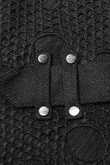 Buttonhole Drawstring Stitching Lace-Up Mesh Women's Steampunk Skinny Jeans Pants 2 Colors - Product - 15