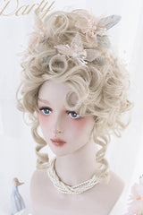 Curly Golden High Coiled Long Sweet Lolita Wig - Product - 4