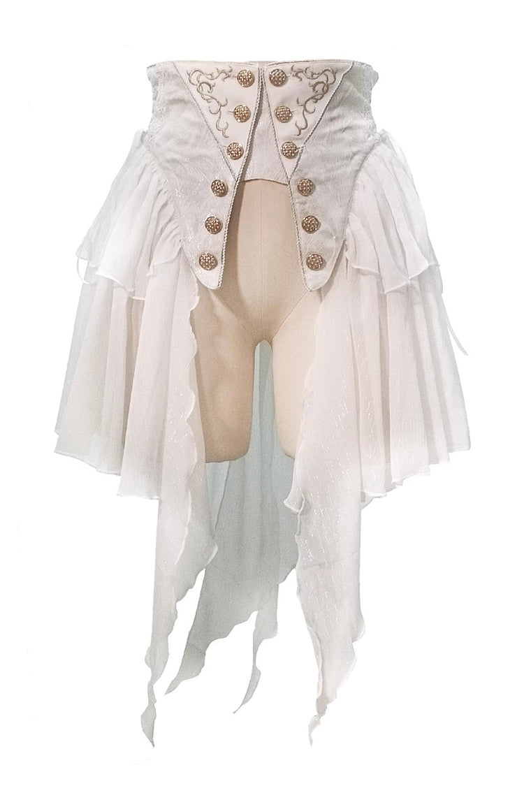 White Immortal Glass Castle Prince Handsome Ouji Lolita Waistband - White - 1