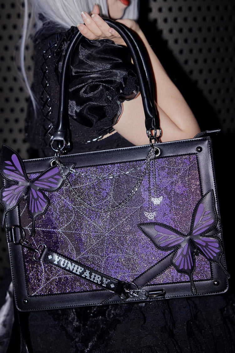 Maze Butterfly Print Gothic Lolita Shoulder Itabag 3 Colors - Product - 4