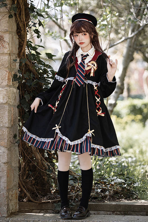Magic Academy Witch Alchemy Long Sleeves Gothic Lolita OP Dress 4 Colors - Product - 4