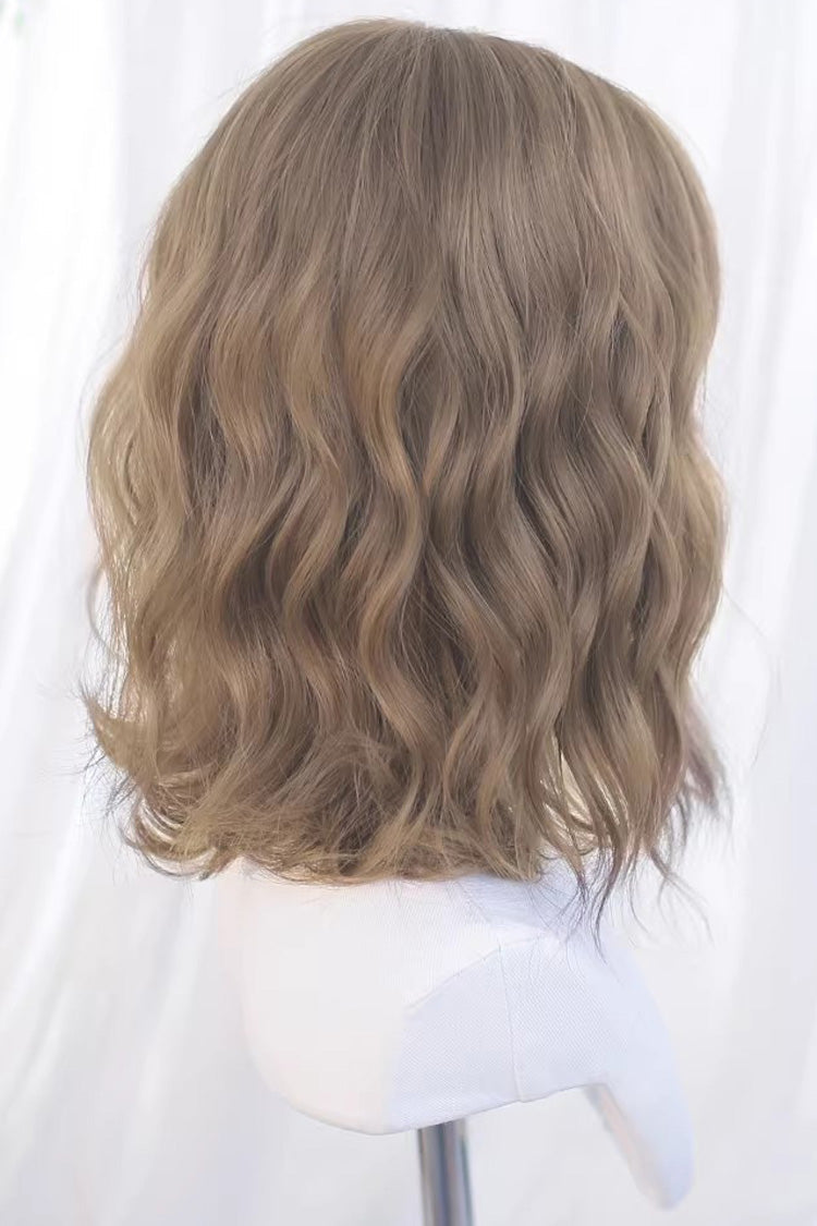 Hazelnut Honey Tea Light Brown Short Wavy Sweet Lolita Wig - Product - 2