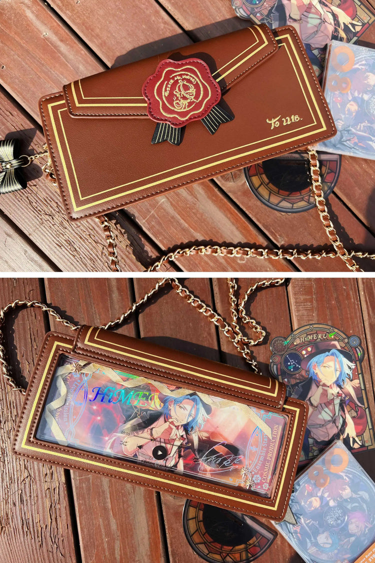 Chain Rose Sweet Elegant Lolita Crossbody Bag 5 Colors - Brown - 1