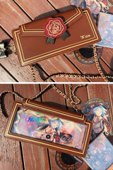 Chain Rose Sweet Elegant Lolita Crossbody Bag 5 Colors - Brown - 1