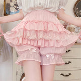Lace Cotton Layered Lolita Pumpkin Pants 4 Colors - Product - 12