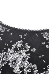 Black Long Flared Sleeves Lace Trimmed Lace-Up Women's Gothic Elegant Robe - Product - 17