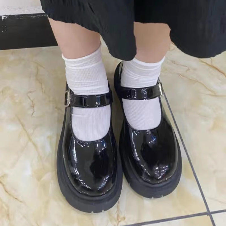 Black Mary Jane Ouji Plus Size Prince Lolita Shoes - Product - 4