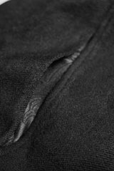 Black Hooded Fur Collar Wool Long Mens Gothic Coat Cloak - Product - 11